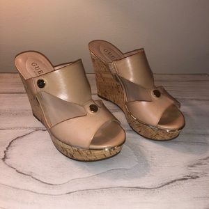 Guess Tan Wedges